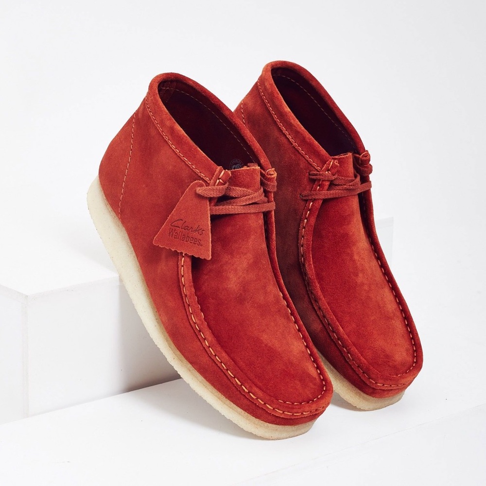 Clark’s Red Suede Wallabee Boots